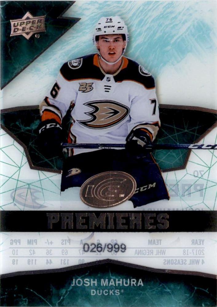 Josh Mahura #70 Anaheim Ducks | 2018-19 Upper Deck Ice