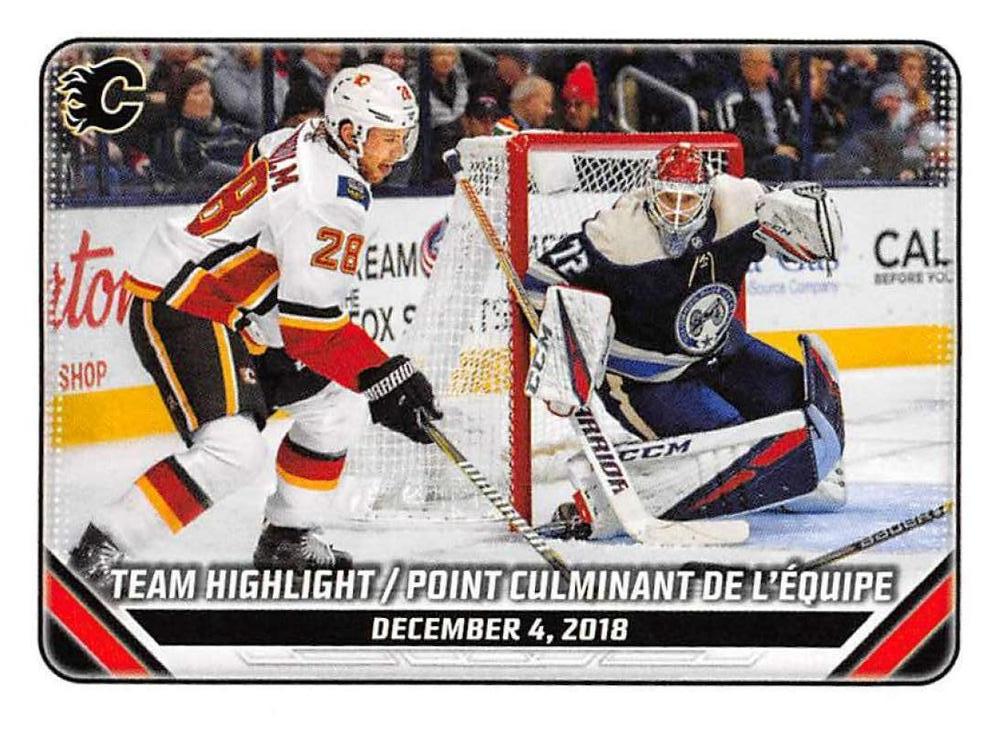 2018/19 Team Highlight #70 Calgary Flames | 2019-20 Topps NHL Sticker Collection