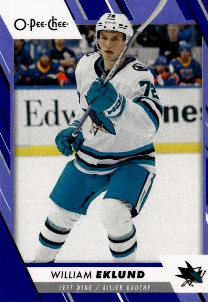 William Eklund #70 San Jose Sharks | 2023-24 O-Pee-Chee Blue Border