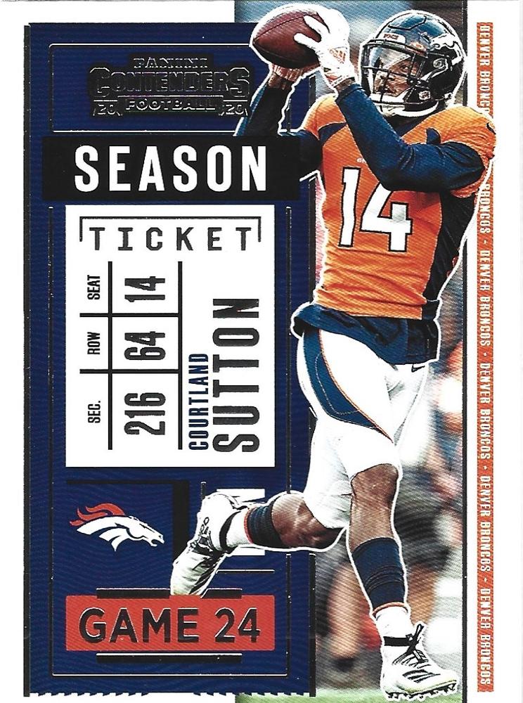 Courtland Sutton #71 Denver Broncos | 2020 Panini Contenders |  | NFL Football