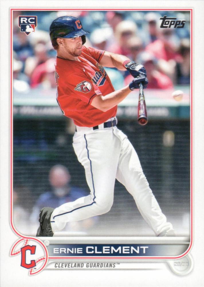 Ernie Clement #71 Cleveland Guardians (Factory set, Large RC logo) | 2022 Topps
