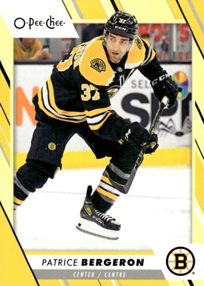 Patrice Bergeron #71 Boston Bruins | 2023-24 O-Pee-Chee Yellow Border