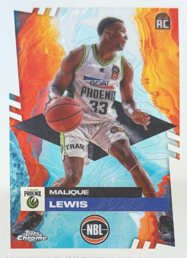 Malique Lewis #71 S.E. Melbourne Phoenix | 2024-25 Topps Chrome NBL (front)