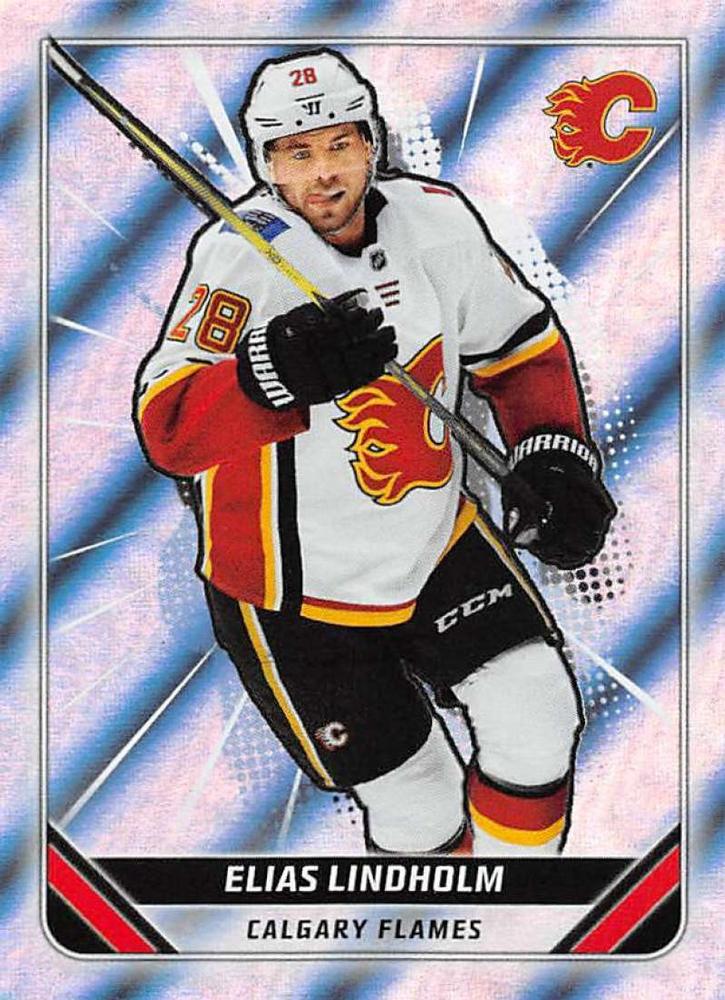 Elias Lindholm FOIL #72 Calgary Flames | 2019-20 Topps NHL Sticker Collection