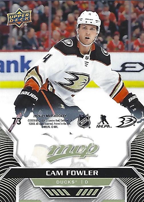 Cam Fowler #73 Anaheim Ducks | 2020-21 Upper Deck MVP Puzzle Backs