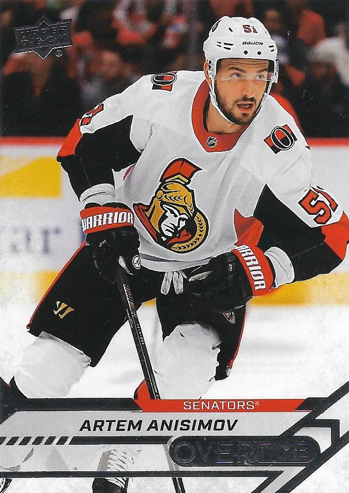Artem Anisimov #75 Ottawa Senators | 2020-21 Upper Deck Overtime