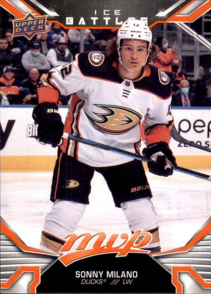 Sonny Milano #75 Anaheim Ducks | 2022-23 Upper Deck MVP Ice Battles