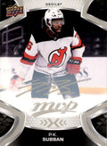 P.K. Subban #76 New Jersey Devils | 2021-22 Upper Deck MVP Silver Script