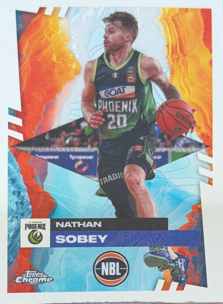 Nathan Sobey #76 S.E. Melbourne Phoenix | 2024-25 Topps Chrome NBL (front)