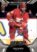 Noah Hanifin #77 Calgary Flames | 2022-23 Upper Deck MVP Silver Script