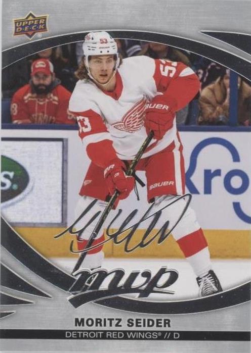 Moritz Seider #77 Detroit Red Wings | 2023-24 Upper Deck MVP Silver Script
