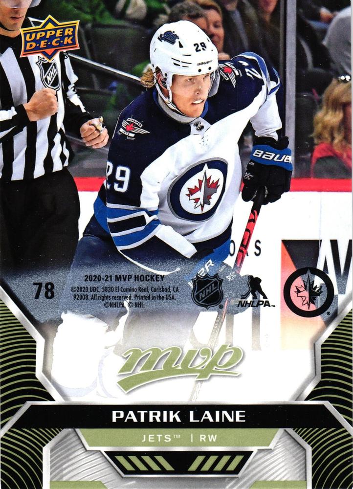Patrik Laine #78 Winnipeg Jets | 2020-21 Upper Deck MVP Puzzle Backs