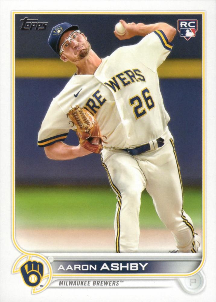 Aaron Ashby #78 Milwaukee Brewers (Factory set, Large RC logo) | 2022 Topps
