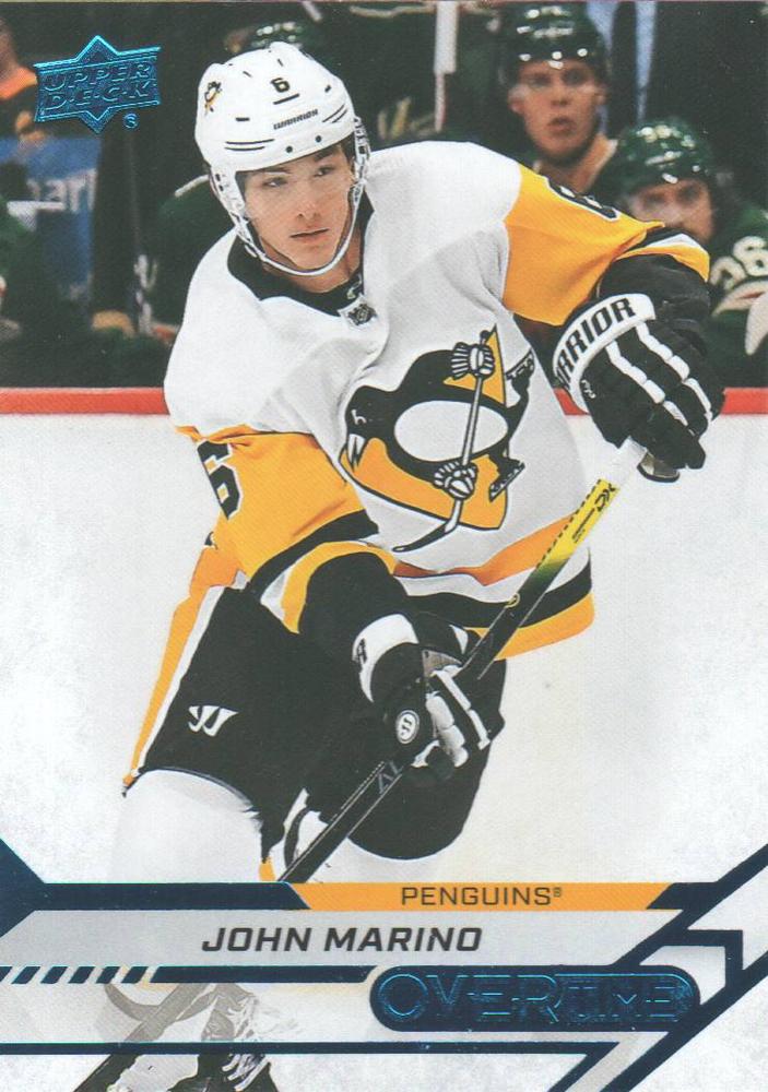 John Marino #79 Pittsburgh Penguins | 2020-21 Upper Deck Overtime Blue Foil