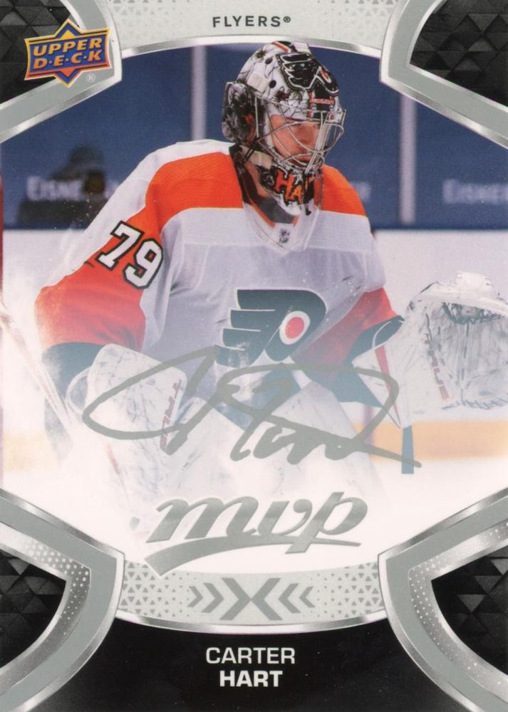 Carter Hart #79 Philadelphia Flyers | 2021-22 Upper Deck MVP Silver Script