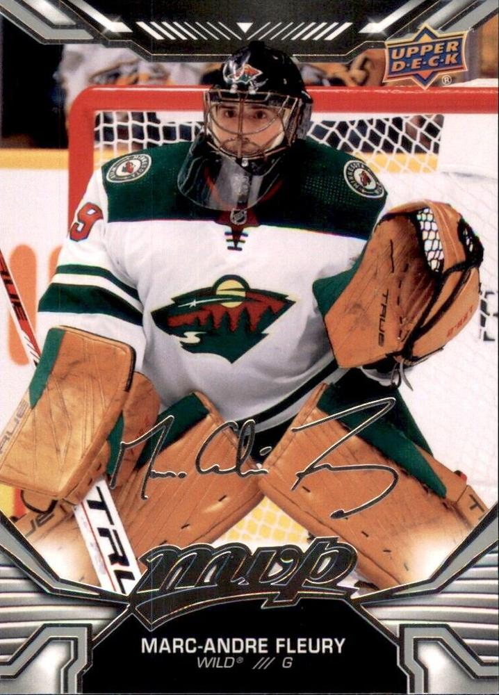 Marc-Andre Fleury #79 Minnesota Wild | 2022-23 Upper Deck MVP Silver Script