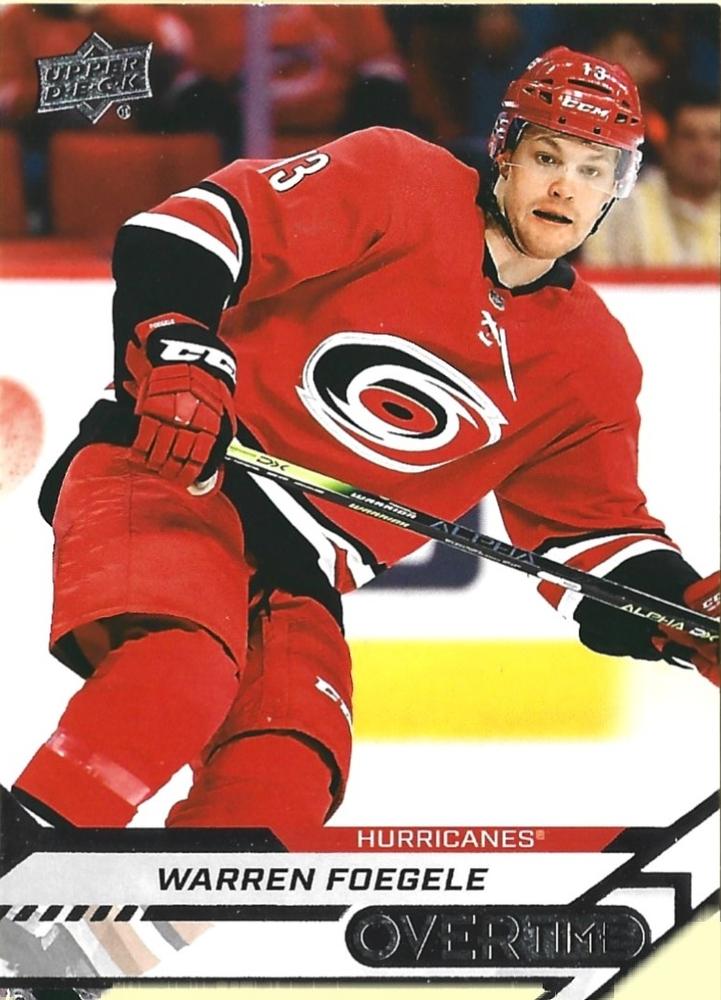 Warren Foegele #80 Carolina Hurricanes | 2020-21 Upper Deck Overtime