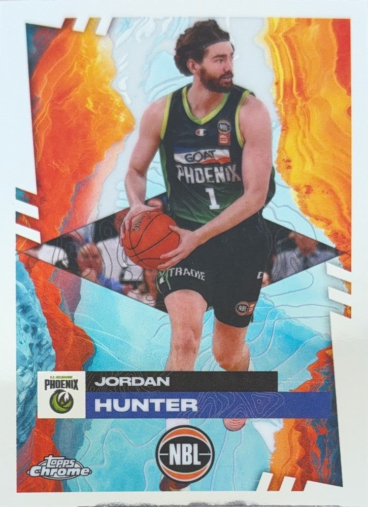 Jordan Hunter #80 S.E. Melbourne Phoenix | 2024-25 Topps Chrome NBL (front)
