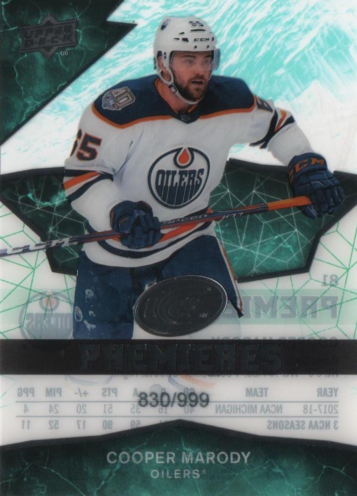 Cooper Marody #81 Edmonton Oilers | 2018-19 Upper Deck Ice