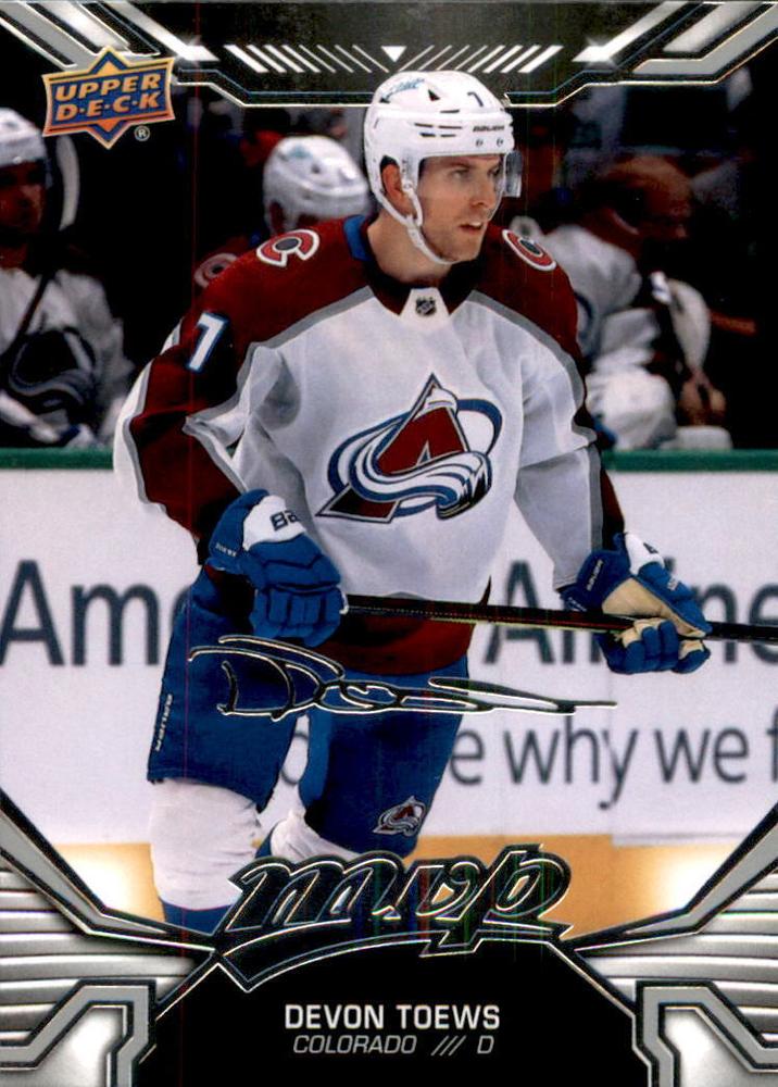 Devon Toews #81 Colorado Avalanche | 2022-23 Upper Deck MVP Silver Script