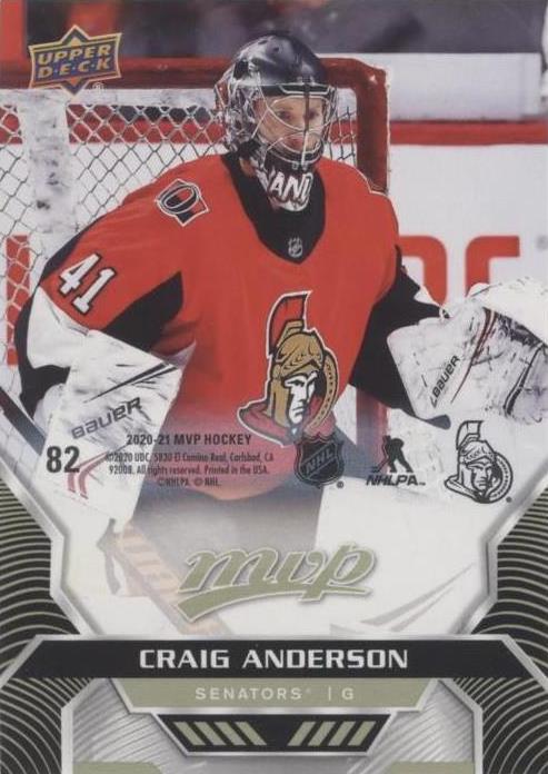 Craig Anderson #82 Ottawa Senators | 2020-21 Upper Deck MVP Puzzle Backs