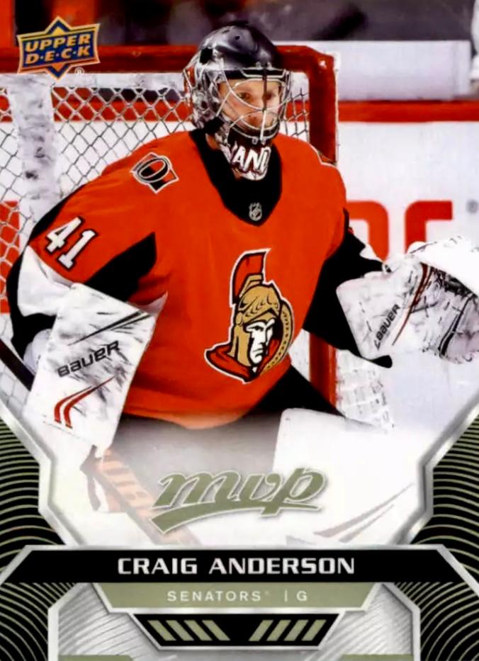 Craig Anderson #82 Ottawa Senators | 2020-21 Upper Deck MVP