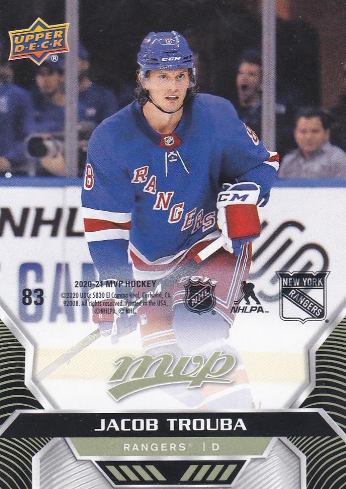 Jacob Trouba #83 New York Rangers | 2020-21 Upper Deck MVP Puzzle Backs