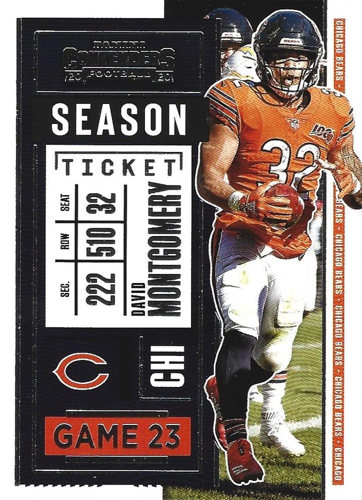 David Montgomery #83 Chicago Bears | 2020 Panini Contenders |  | NFL Football