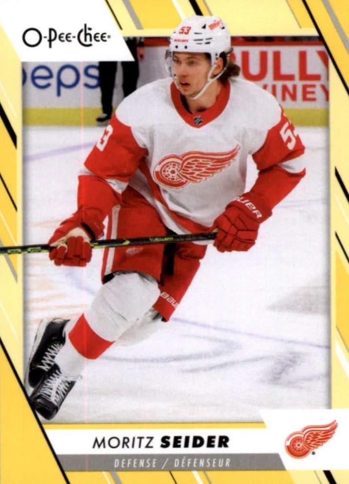 Moritz Seider #84 Detroit Red Wings | 2023-24 O-Pee-Chee Yellow Border