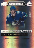 Kyle Burroughs #87 Vancouver Canucks | 2021-22 Upper Deck Credentials