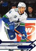 Tyler Motte #89 Vancouver Canucks | 2020-21 Upper Deck Overtime Blue Foil