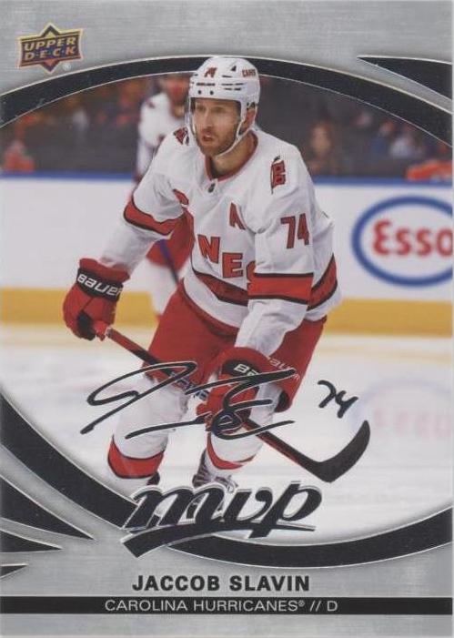 Jaccob Slavin #89 Carolina Hurricanes | 2023-24 Upper Deck MVP Silver Script