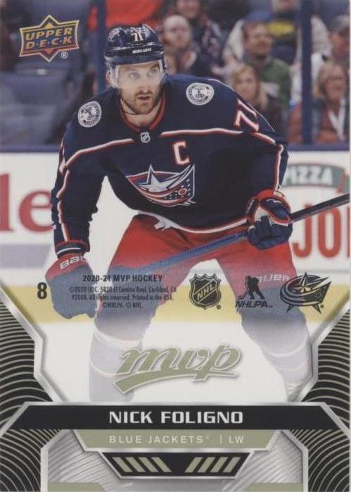 Nick Foligno #8 Columbus Blue Jackets | 2020-21 Upper Deck MVP Puzzle Backs