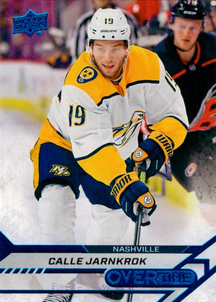 Calle Jarnkrok #8 Nashville Predators | 2020-21 Upper Deck Overtime Blue Foil