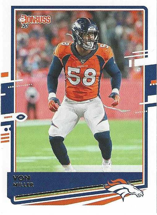 Von Miller #90 Denver Broncos (Orange jersey) | 2020 Panini Donruss | NFL Football