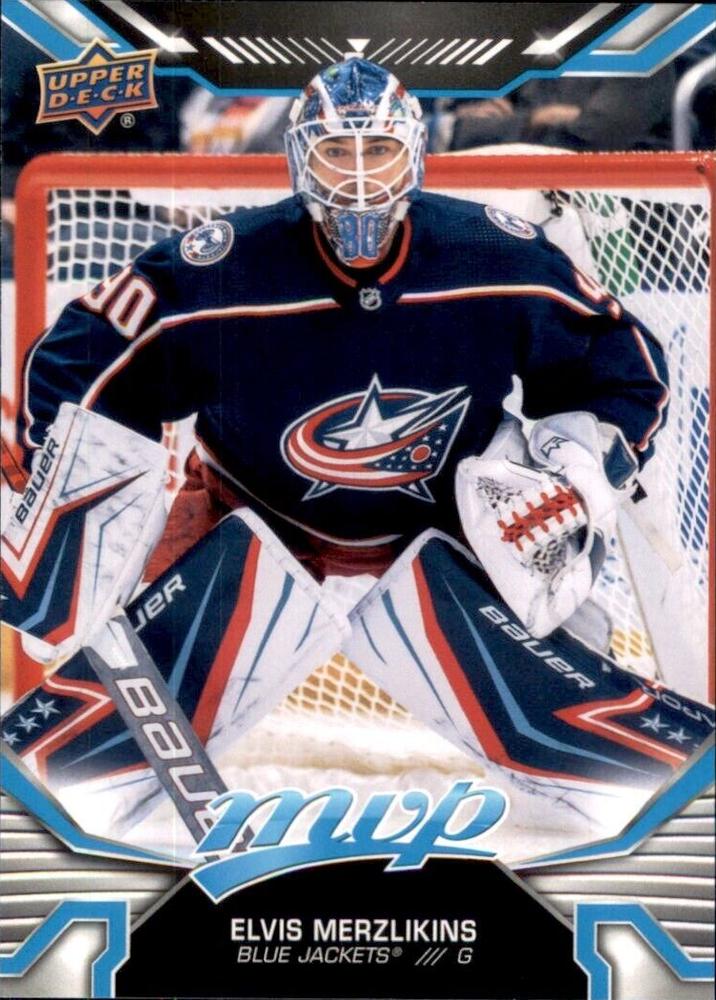 Elvis Merzlikins #90 Columbus Blue Jackets | 2022-23 Upper Deck MVP
