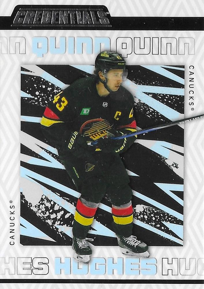 Quinn Hughes #91 Vancouver Canucks | 2023-24 Upper Deck Credentials