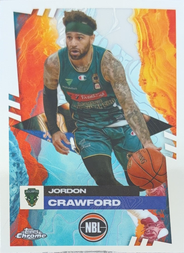 Jordon Crawford #91 Tasmania JackJumpers | 2024-25 Topps Chrome NBL (front)