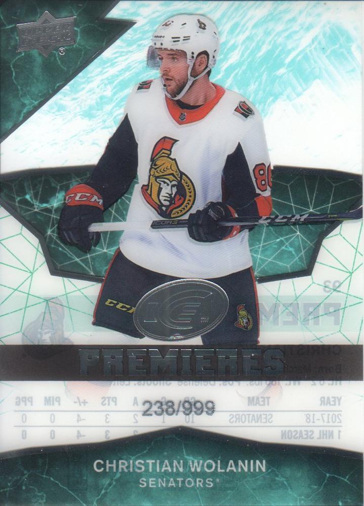 Christian Wolanin #93 Ottawa Senators | 2018-19 Upper Deck Ice