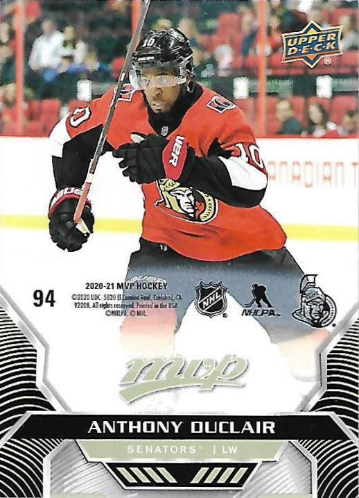 Anthony Duclair #94 Ottawa Senators | 2020-21 Upper Deck MVP Puzzle Backs