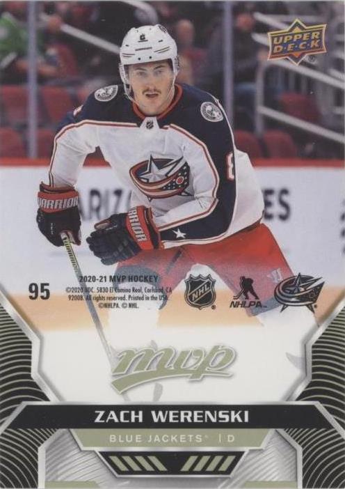Zach Werenski #95 Columbus Blue Jackets | 2020-21 Upper Deck MVP Puzzle Backs