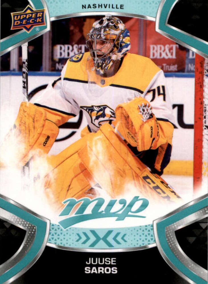 Juuse Saros #95 Nashville Predators | 2021-22 Upper Deck MVP