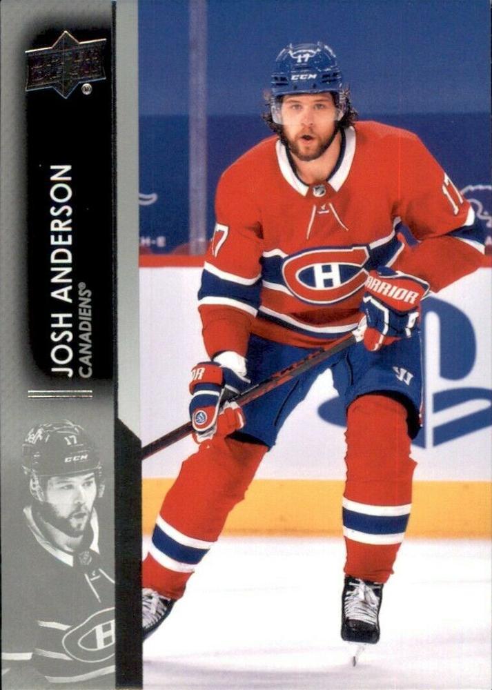 Josh Anderson #95 Montreal Canadiens | 2021-22 Upper Deck