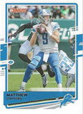 Matthew Stafford #96 Detroit Lions (White jersey) | 2020 Panini Donruss | NFL Football