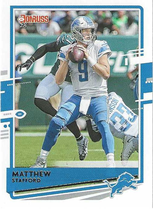 Matthew Stafford #96 Detroit Lions (White jersey) | 2020 Panini Donruss | NFL Football