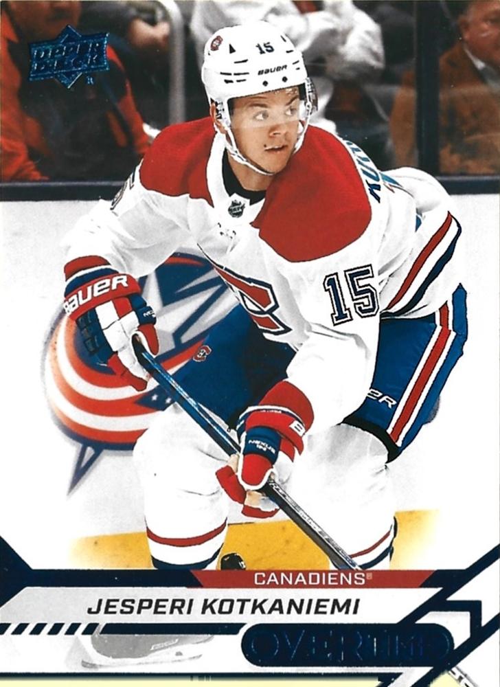 Jesperi Kotkaniemi #96 | 2020-21 Upper Deck Overtime Blue Foil