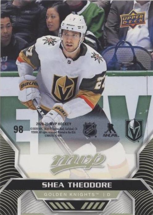 Shea Theodore #98 Vegas Golden Knights | 2020-21 Upper Deck MVP Puzzle Backs