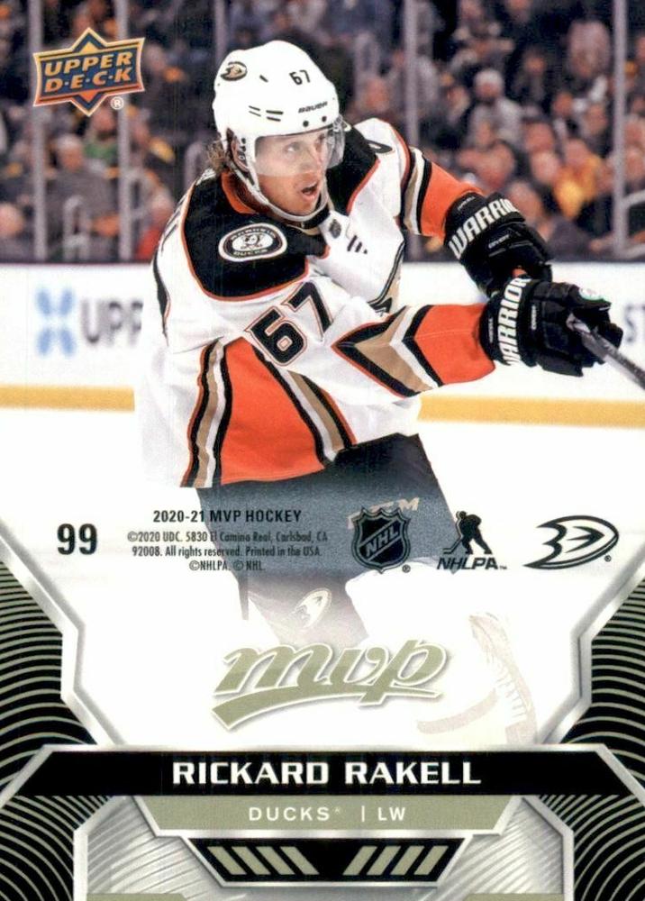Rickard Rakell #99 Anaheim Ducks | 2020-21 Upper Deck MVP Puzzle Backs