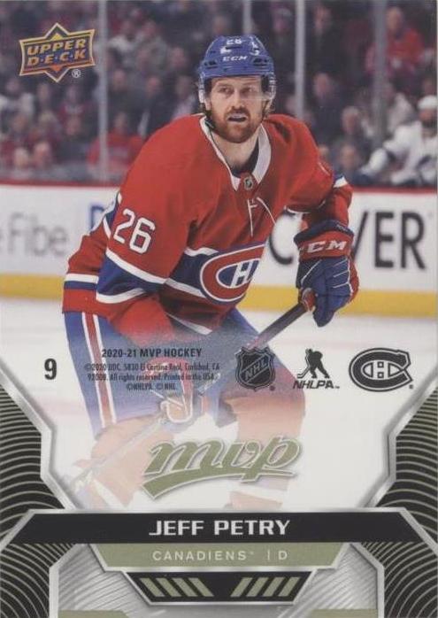 Jeff Petry #9 Montreal Canadiens | 2020-21 Upper Deck MVP Puzzle Backs