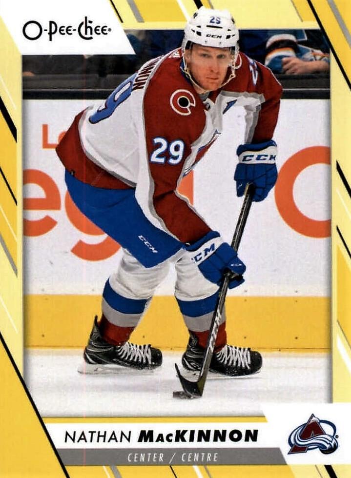 Nathan MacKinnon #9 Colorado Avalanche | 2023-24 O-Pee-Chee Yellow Border